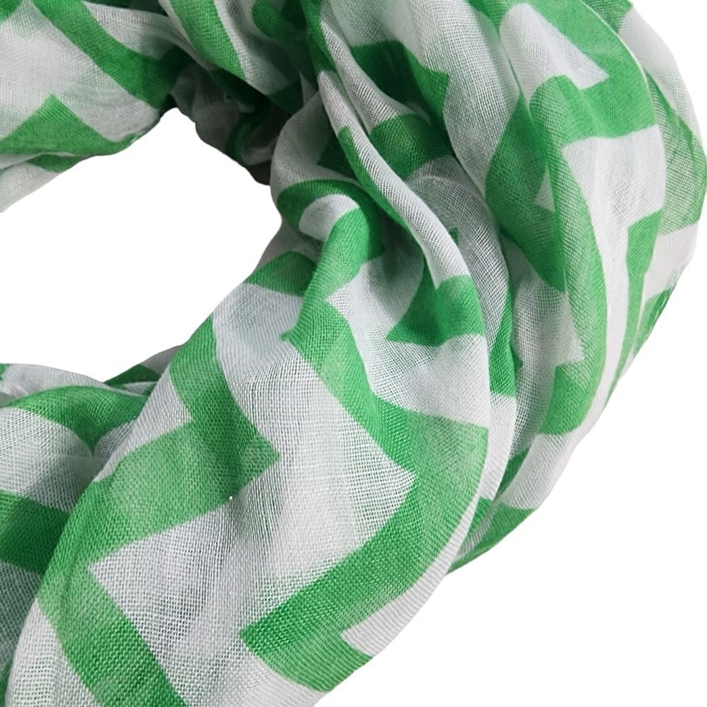 Chevron Sheer green Infinity Scarf - Picture 3 of 4